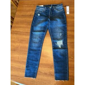 Joe's Jeans The Icon Mid Rise Ankle Skinny Jeans Size 27 Distressed